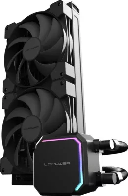 Ftohës uji all-in-one LC-Power LC-CC-280-B, 2x140mm, RGB, i zi