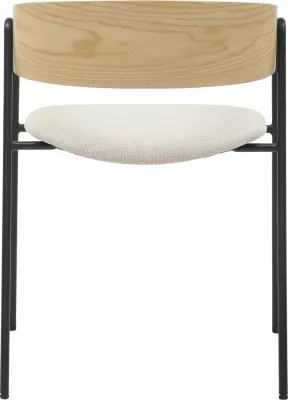 Karrige për ngrënie KORIN FH9975.01 metal-bezhë, dru, 54x51x72.5H cm, set prej 2 copë
