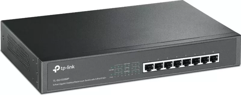 Switch TP-Link TL-SG1008MP, 8-Port Gigabit, PoE, 1U