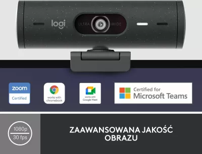 Webkamerë Logitech Brio 500 (960-001422) Full HD 1080p USB-C, Graphite