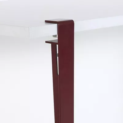 Tavolinë studimi Skye Decor, Eridanos, e bardhë-burgundy