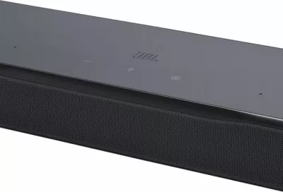 Soundbar JBL Bar 1000 MK2 7.1.4 Dolby Atmos/DTS:X 10\" subwoofer wireless 880W RMS, e zezë, set me subwoofer dhe altoparlantë të pasëm