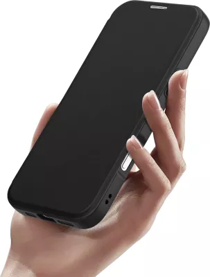Mbështjellës Dux Ducis Skin X Pro për iPhone 17 Air, me portofol, MagSafe, e zezë