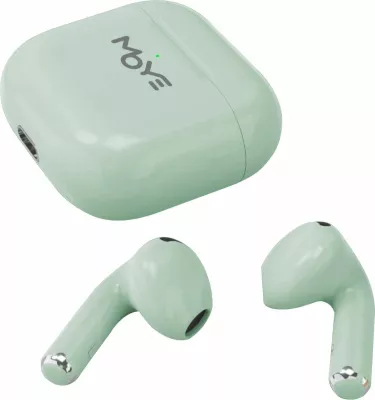 Kufje wireless MOYE Aurras 3 Lite, Bluetooth 5.4, deri 5 orë, USB-C, jeshile, set me kuti karikimi