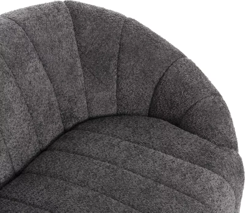 Divan dy vendesh MOBY FH9595.01, pëlhurë boucle gri, 145x82x67H cm