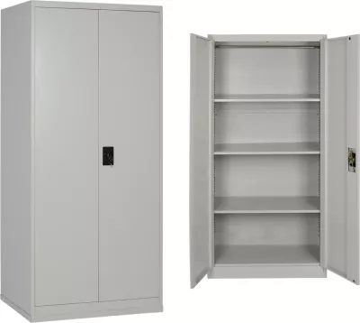 Dollap metalik dykanatësh HRONDA, 3 rafte, çelës, 70x40x170cm