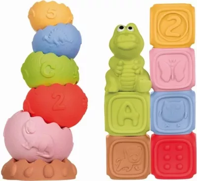 Set edukativ Montessori Tullo, 13 blloqe sensorike, shumëngjyrëshe