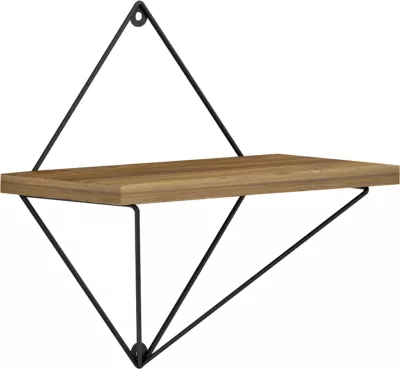 Rafta muri 2 copë set ZANNARD FH8929.11 metal i zi-melaminë natyrale 30x14x30Hcm