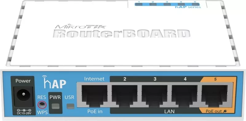 Router MikroTik hAP RB951Ui-2nD, PoE, Bardhë