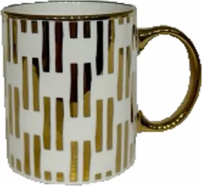 Filxhan Goldie, porcelan New Bone China, i bardhë me të artë, 8x8x10 cm
