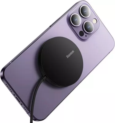 Karikues wireless magnetik Baseus Simple Mini3, 15W, i zi