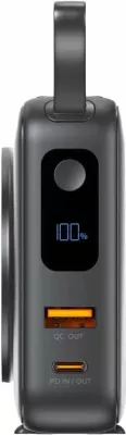 Powerbank Mobile Origin 10000mAh PD 22.5W me karikim pa tela MagSafe, me display, i zi, set me adaptorë EU/UK/AU