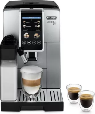 Aparat kafeje DeLonghi Dinamica ECAM 380.85.SB, automatik, 1.8L, ngjyrë e zezë/argjendtë