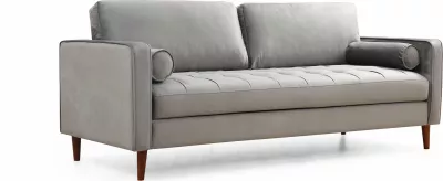 Divan treshe Atelier del Sofa, Rome, ngjyrë gri e çelët