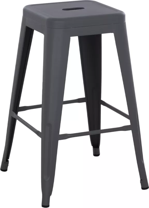 Karrige për bar mesatare MELITA-PRO FH8573.50 metalike ngjyrë gri 43x43x67 cm