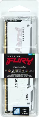 RAM Memorje Kingston FURY Beast 32GB DDR5 5600MT/s CL36 RGB bardhë