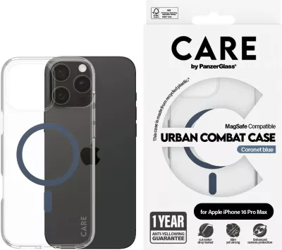 Mbështjellës PanzerGlass CARE Case Flagship MagSAFE për iPhone 16 Pro Max, transparent