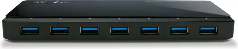 Hub USB TP-Link UH720, 9 porte, 5000 Mbit/s, 1 m, e zezë