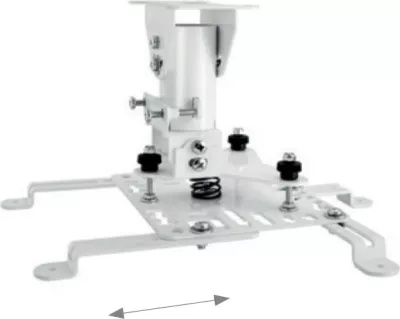 Mbajtëse tavani për projektor HAGOR HA BDH, çelik inox, 25 kg, kënd 0-45°, e bardhë