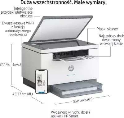 Printer HP LaserJet MFP M234dw, Laser, Gri