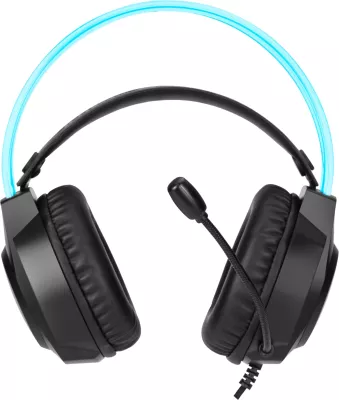 Kufje gaming Marvo H8620 me mikrofon, wired, RGB, 3.5mm + USB, 50mm, të zeza