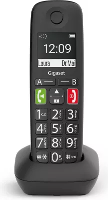 Telefon pa tela Gigaset E290HX, DECT, 150 kontakte, i zi