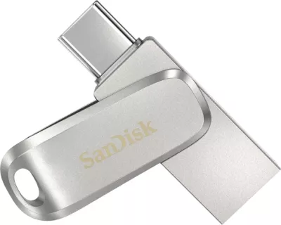 USB memorje SanDisk Ultra Dual Drive Luxe SDDDC4-128G-G46 128GB USB-C/USB-A USB 3.2 Gen 1, argjend