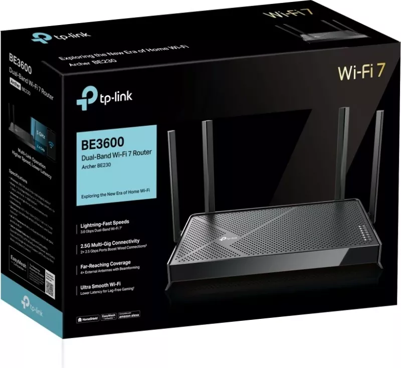 Router TP-Link Archer BE3600, Dual-band, 2.5 Gigabit Ethernet, i zi