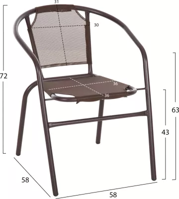Set kopshti tavolinë & karrige FH10712, 3 pjesë, metal/të kafta