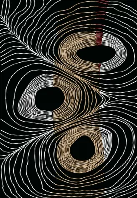 Tapet modern me franja, JOSIANE, 160x230 cm, ngjyrë zezë-gri