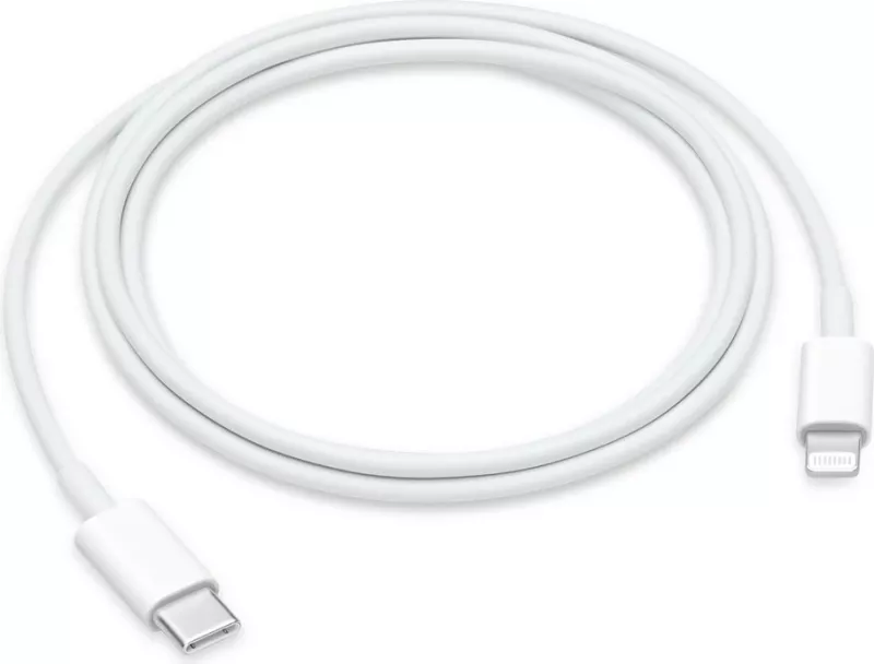 Kabllo Apple USB-C në Lightning, 1m, e bardhë