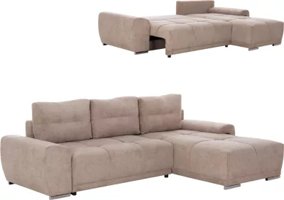 Kënd divani shtrat, kënd i djathtë, material bezhë, COMFYRA FH3336.03R, 270x181x75cm