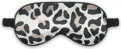 Maskë për gjumë Ecarla Satin Sleep Mask Leopard Print për femra, 1 copë