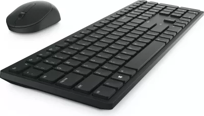 Tastierë dhe maus DELL KM5221W, Full-size (100%), Wireless, RF Wireless, QWERTZ, E zezë