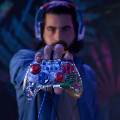 Kontroller me kabllo PDP REALMz Sonic Green Hill Zone për Nintendo Switch