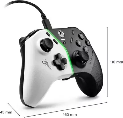 Kontroller lojrash Thrustmaster H.E.A.R.T. Controller, Hall Effect anti-drift, mekanik, me kabllo, Xbox Series X|S/Xbox One/Windows 10/11, bardhë/zi