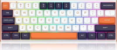 Tastierë Redragon K683, RGB, 61 taste, e bardhë-blu