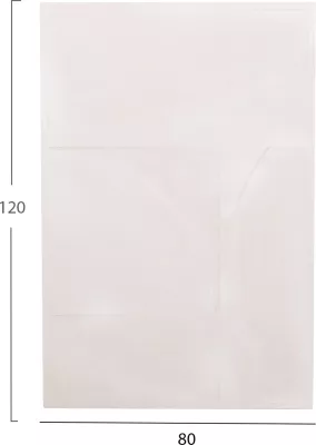 Panel dekorativ për mur, seri Santorini, MDF, ngjyrë e bardhë e zbehtë, FH4506, 80x4x120 cm
