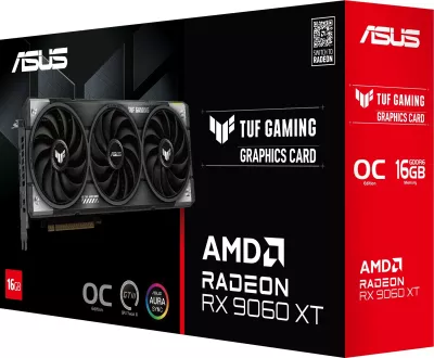 Kartelë grafike ASUS TUF Gaming RX 9060 XT 16GB GDDR6 e zezë