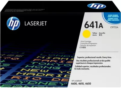 Toner HP 641A C9722A rendiment 5,500–8,800 faqe për LaserJet 4600/4610/4650, e verdhë