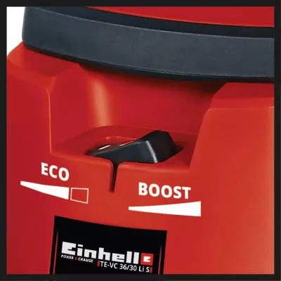 Fshesë me kova Einhell TE-VC 36/30 Li S-Solo, 30L, pa kabllo, pastrim i lagësht dhe i thatë, e zezë/e kuqe/e hirtë