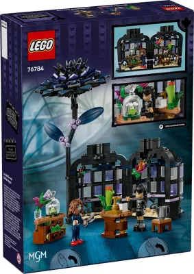 Set LEGO Wednesday 76784 Black Dahlia Flower me 2 minifigura, për fëmijë 9+ vjeç, e zezë