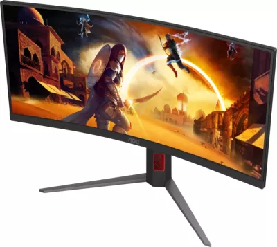 Monitor gaming AOC CU34G4 34" WQHD 3440x1440 180Hz 1ms HDR10 i lakuar, i zi/kuq