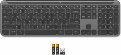 Tastierë wireless Logitech Signature Slim K950, Logi Bolt/Bluetooth, SLO engraving, Graphite