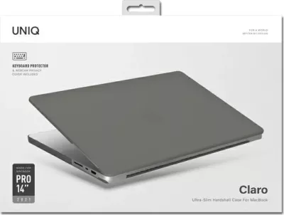 Mbështjellës UNIQ Claro për MacBook Pro 14" (2021/2023), transparent-gri