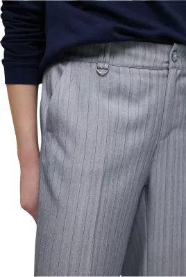 Pantallona për femra Street One Straight Leg Herringbone 380687, të kaltër të çelëta [Madhësia: W36 L32]