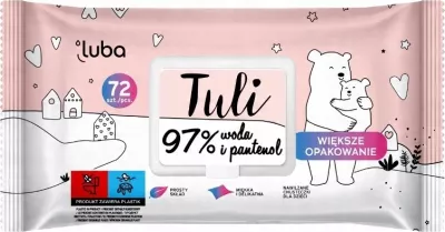 Peceta të lagështa për fëmijë Luba Tuli 72 copë