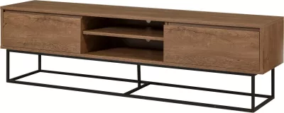 Set mobiljesh për dhomë dite, Skye Decor, Laxus Takım 6, ngjyrë arrë dhe e zezë