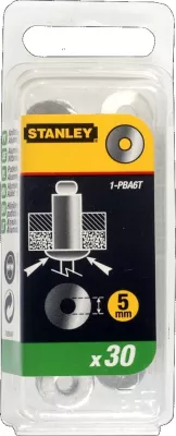 Podlloshë për nit, Stanley 1-PBA6T, alumin 5 mm, 30 copë