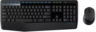 Set tastierë dhe maus pa kabllo Logitech MK345, QWERTY, USB receiver, të zeza, set